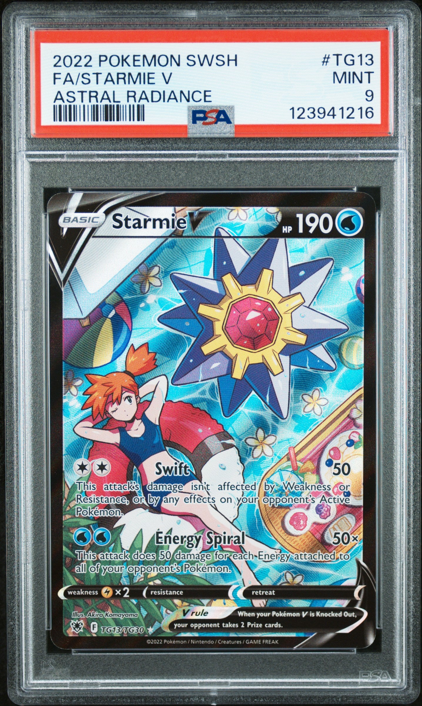 Starmie V Full Art TG13 PSA 9