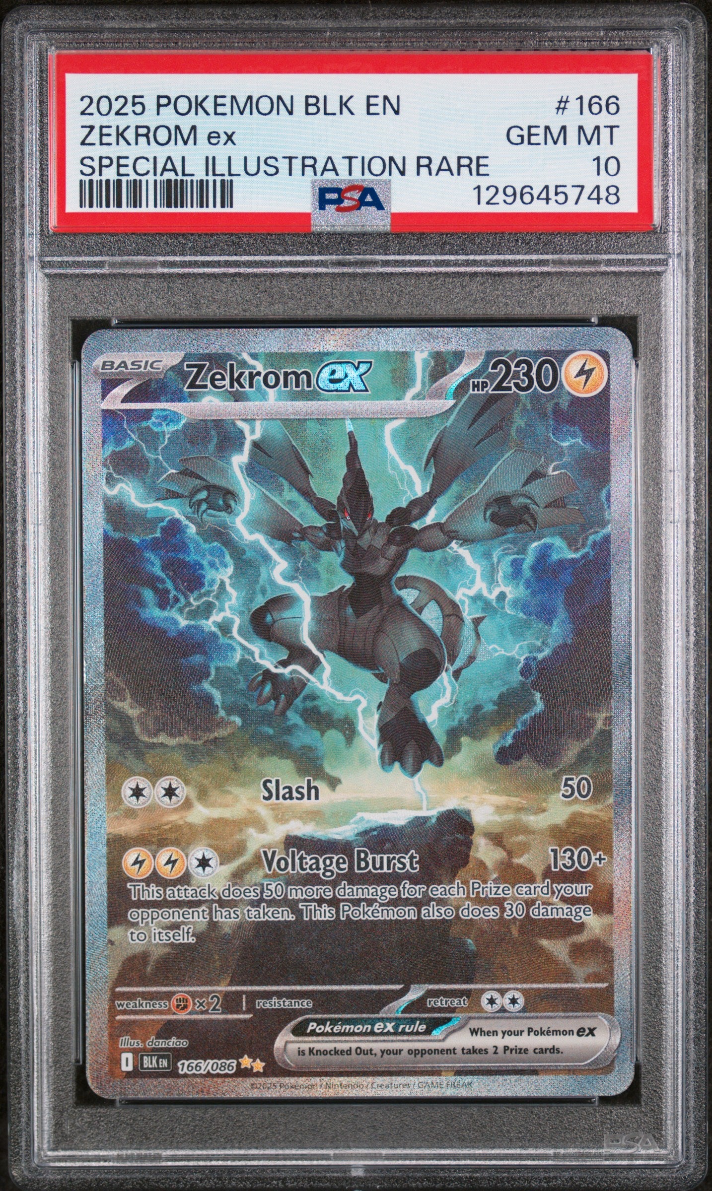 Zekrom ex Special Illustration Rare 166/086 PSA 10