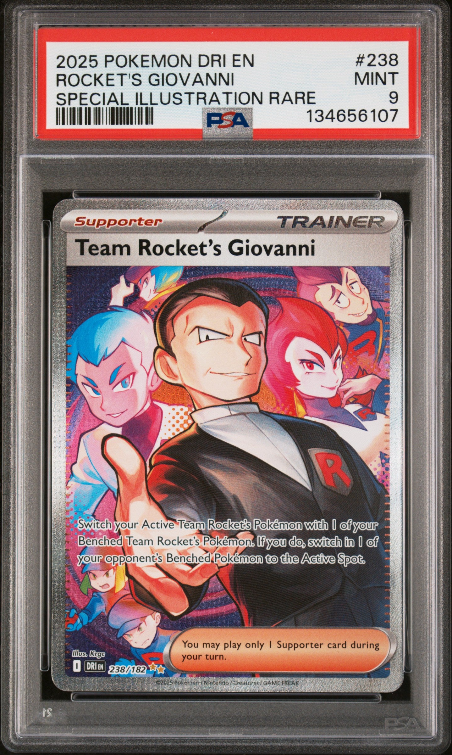 Team Rocket's Giovanni Special Illustration Rare 238/182 PSA 9