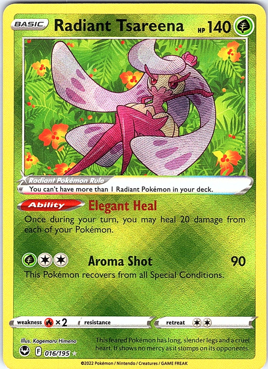 Radiant Tsareena Radiant Rare SWSH12: Silver Tempest 016/195 NM