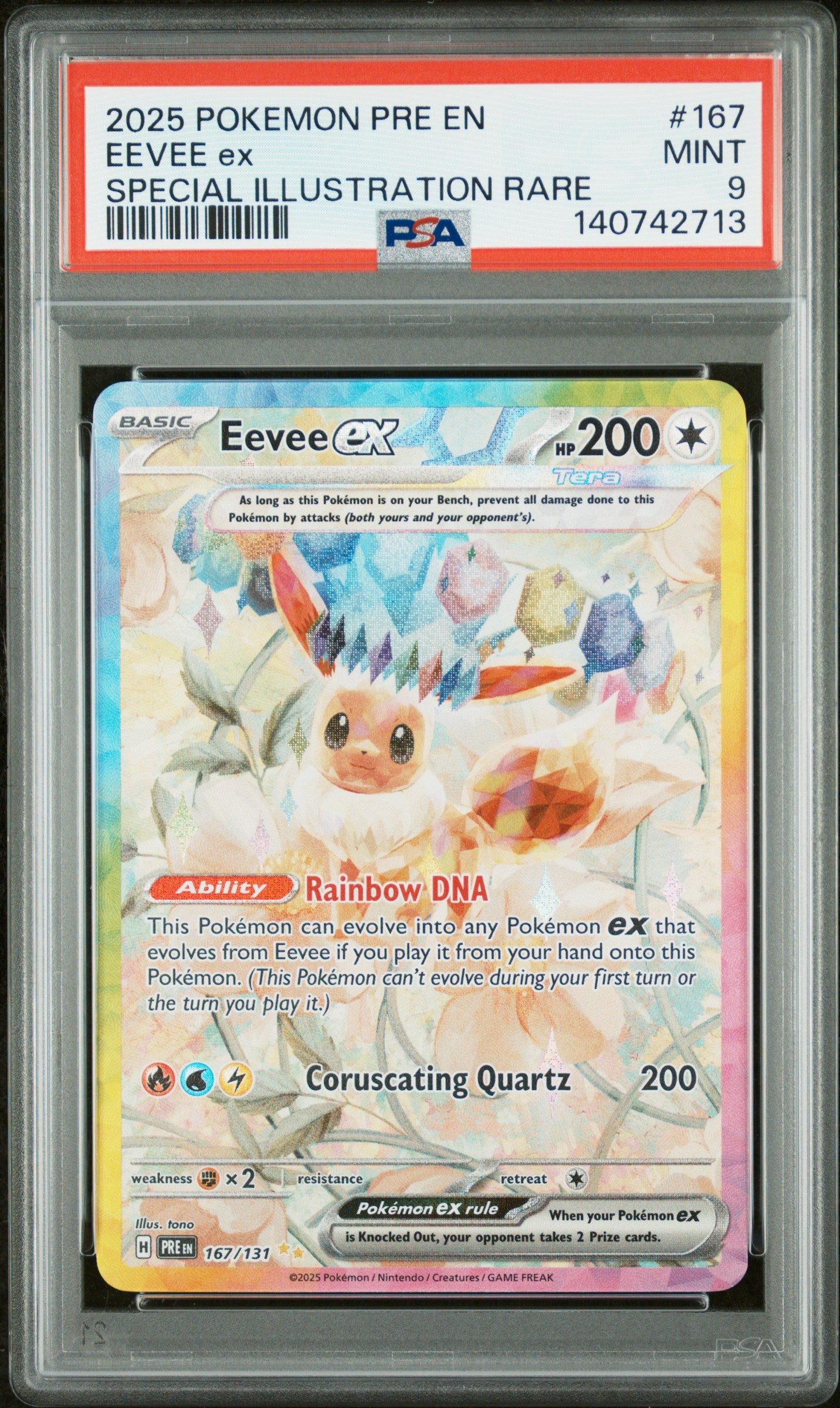 Eevee ex Special Illustration Rare 167/131 PSA 9
