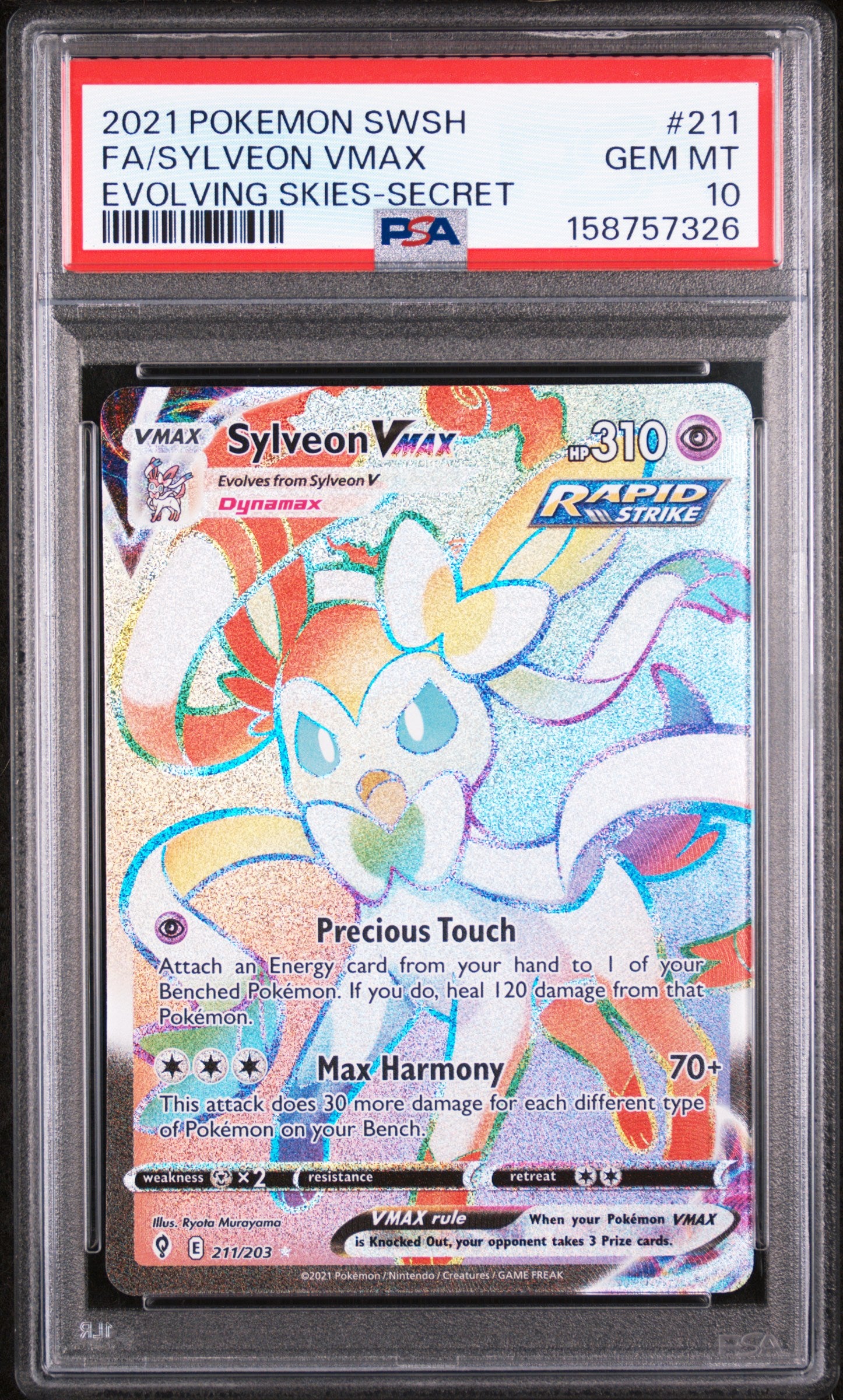 Sylveon VMAX Secret 211/203 PSA 10