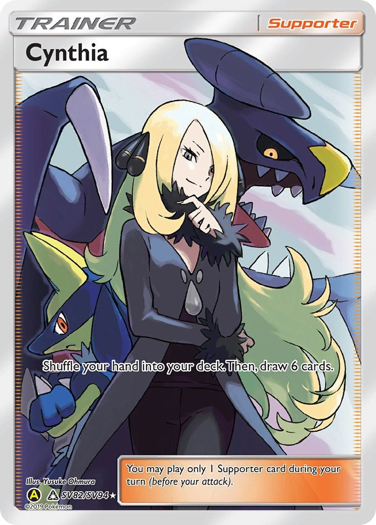 Cynthia 2019 Pokemon Hidden Fates Shiny Vault Holo Rare #SV82 PSA Authenticated 8 Card