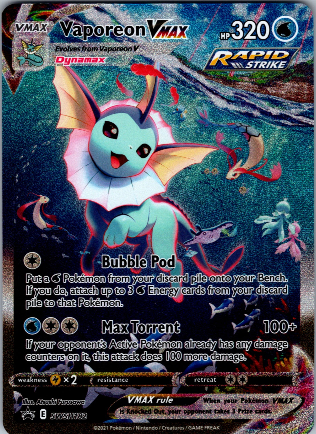 Vaporeon VMAX - Promo SWSH: Sword & Shield Promo Cards SWSH182 NM