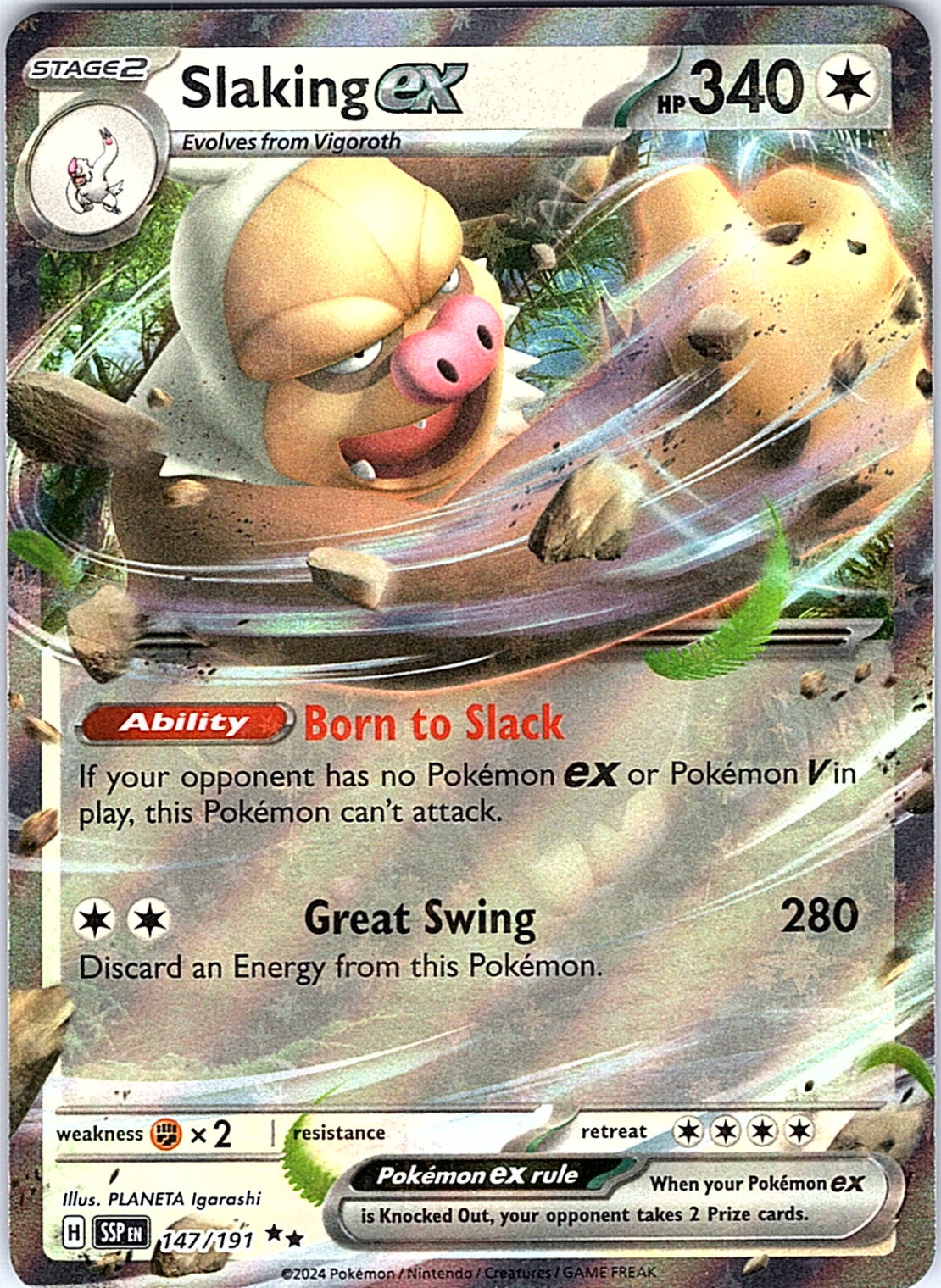 Slaking ex Double Rare SV08: Surging Sparks 147/191 NM