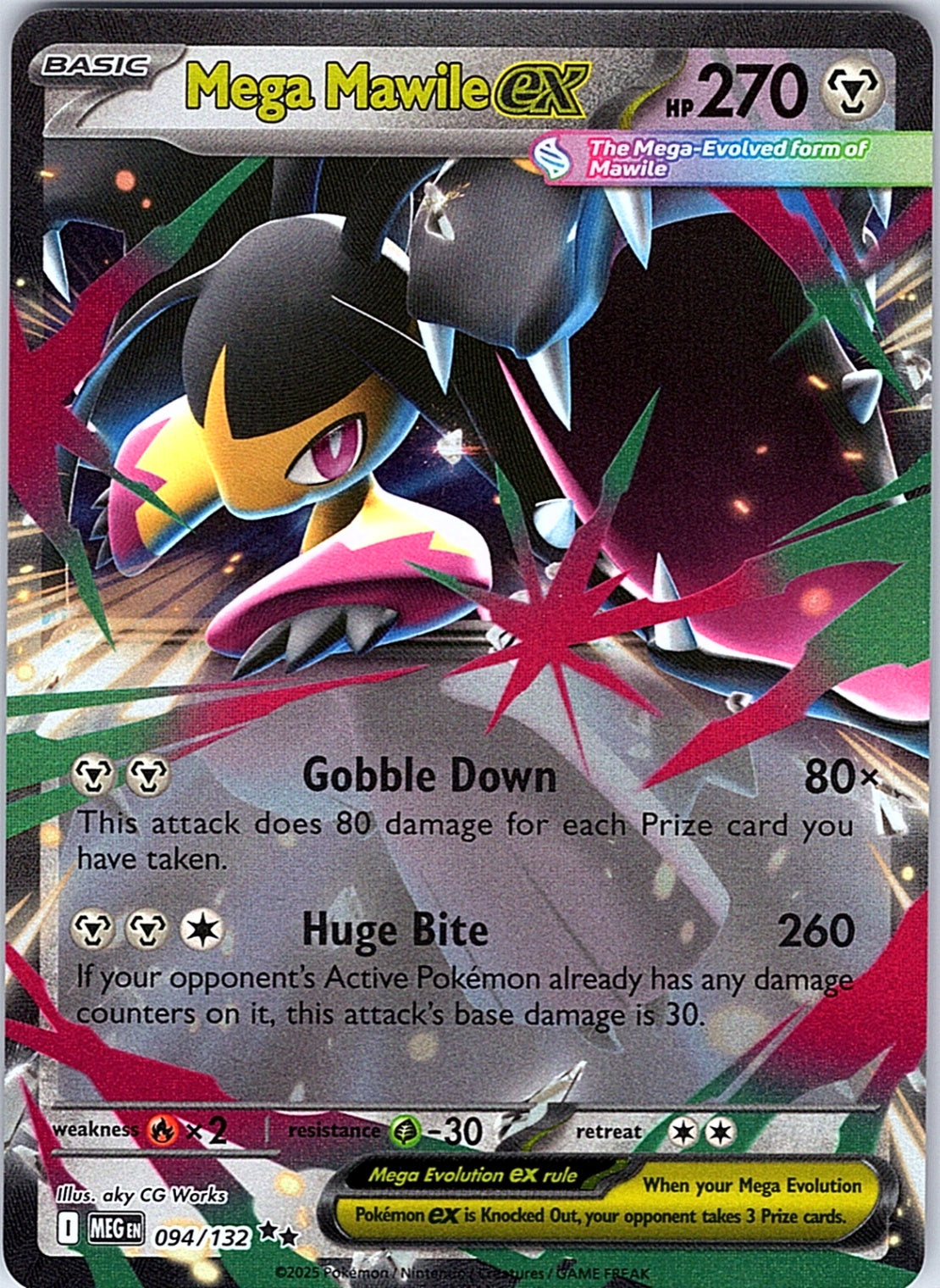 Mega Mawile ex - Double Rare ME01: Mega Evolution 094/132 NM