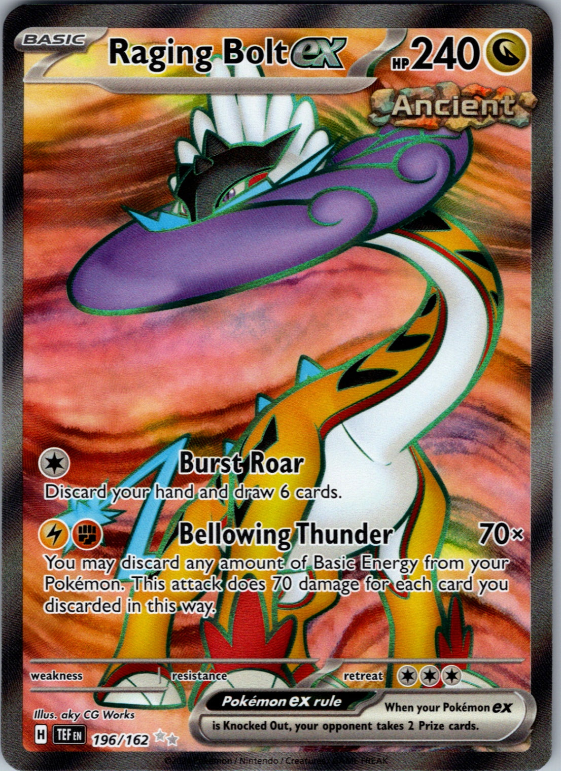 Raging Bolt ex Ultra Rare SV05: Temporal Forces 196/162 NM