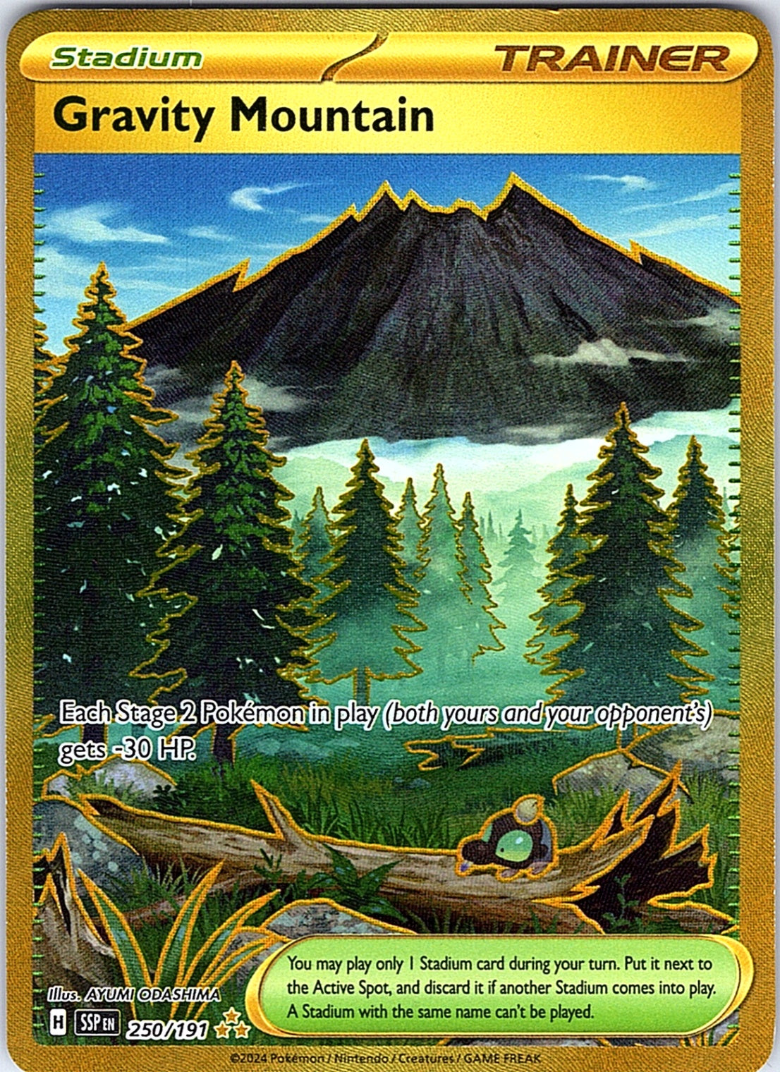 Gravity Mountain Hyper Rare SV08: Surging Sparks 250/191 NM