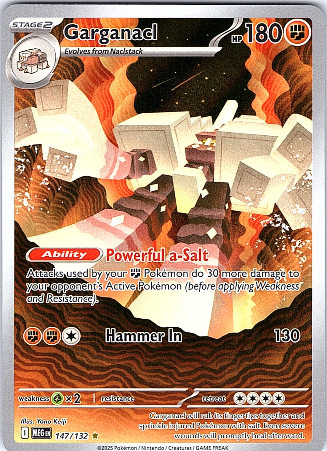 Garganacl Illustration Rare ME01: Mega Evolution 147/132 NM