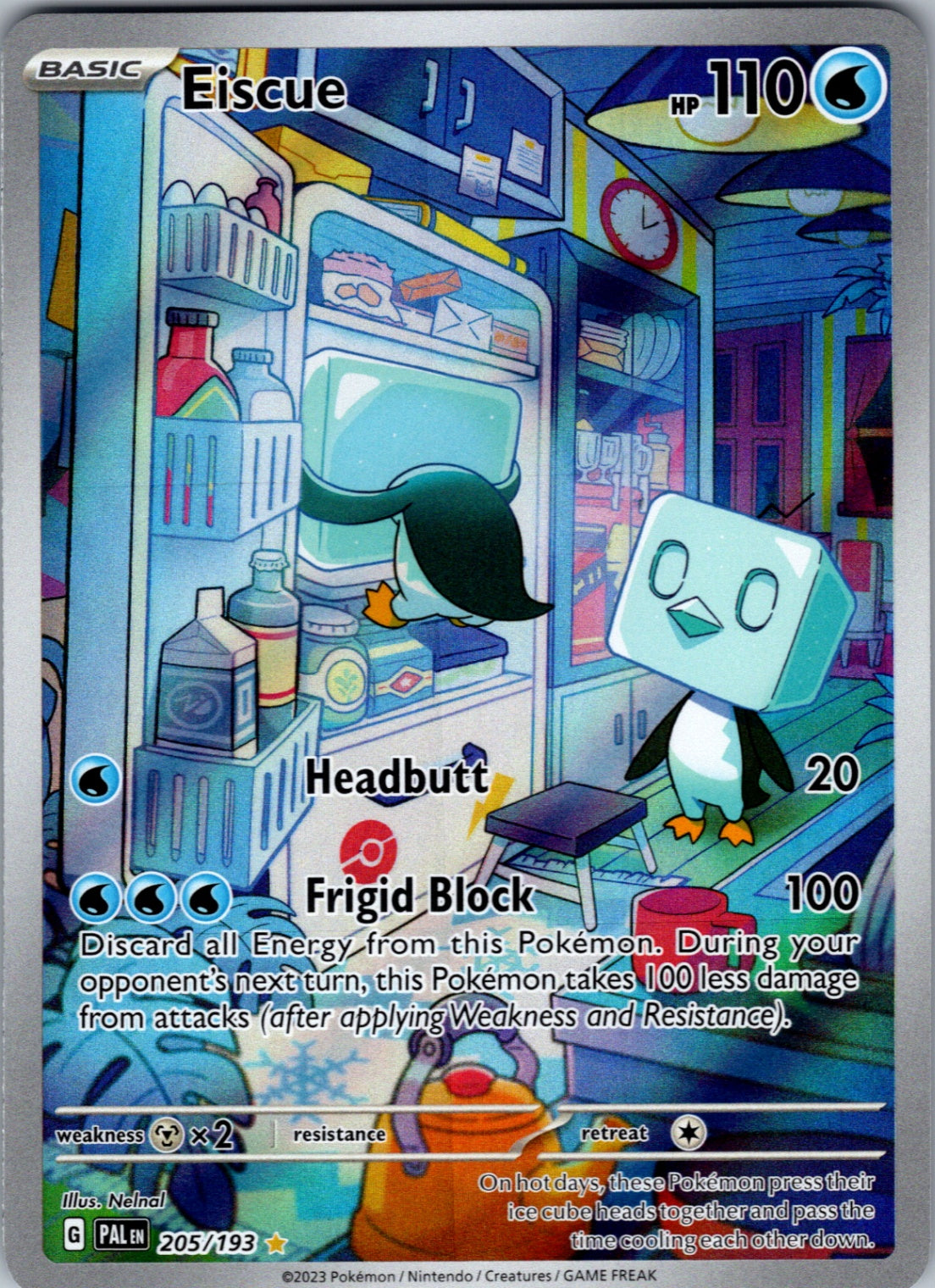Eiscue Illustration Rare SV02: Paldea Evolved 205/193 NM