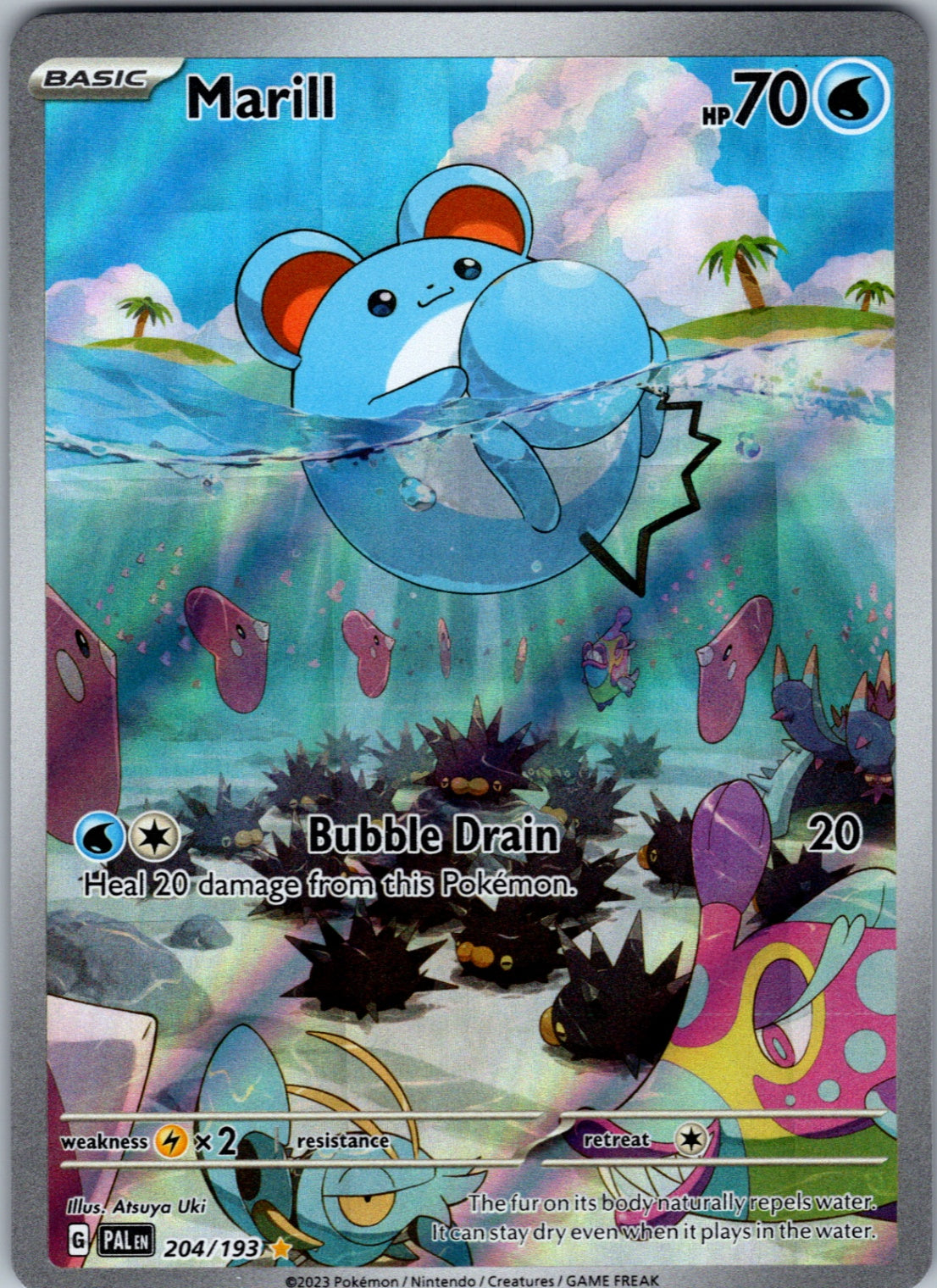 Marill Illustration Rare SV02: Paldea Evolved 204/193 NM