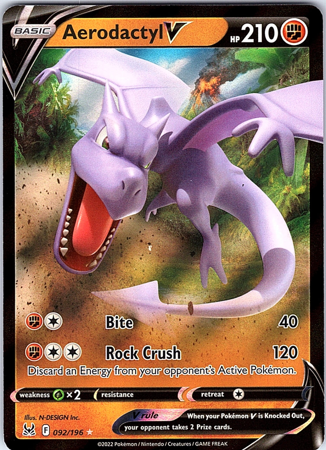 Aerodactyl V Ultra Rare SWSH11: Lost Origin 092/196 NM