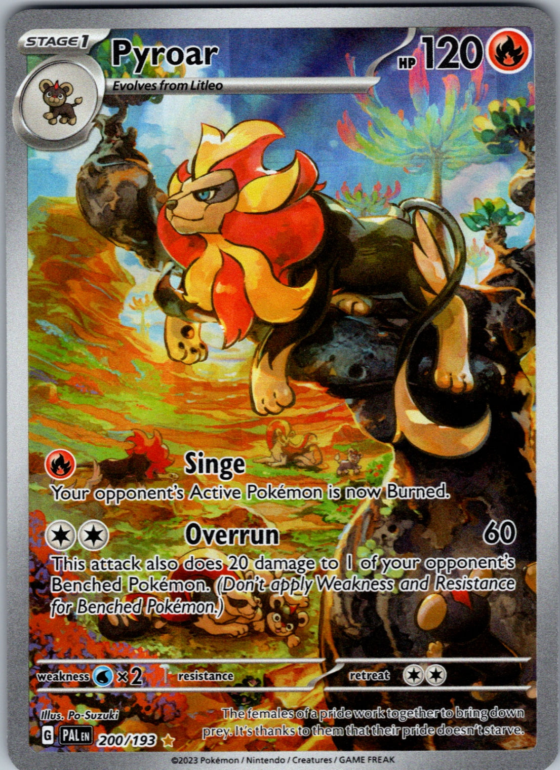 Pyroar Illustration Rare SV02: Paldea Evolved 200/193 NM
