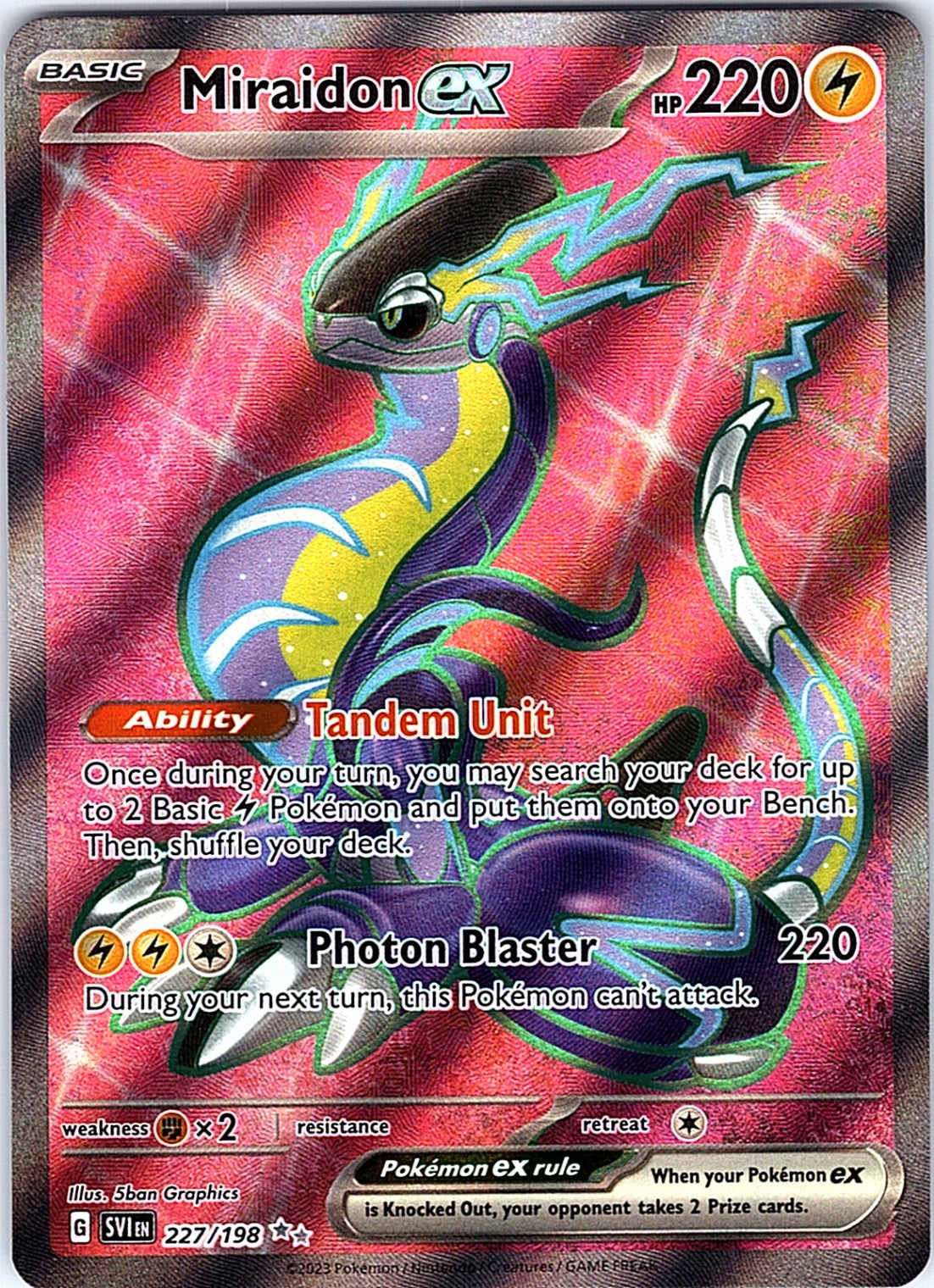 Miraidon ex Ultra Rare SV01: Scarlet & Violet Base Set 227/198 NM