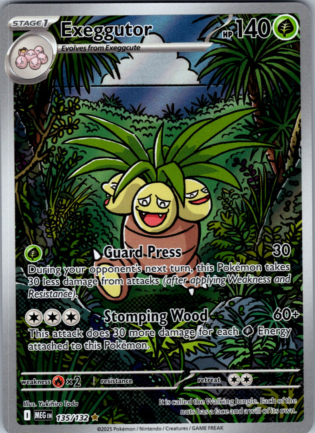 Exeggutor Illustration Rare ME01: Mega Evolution 135/132 NM