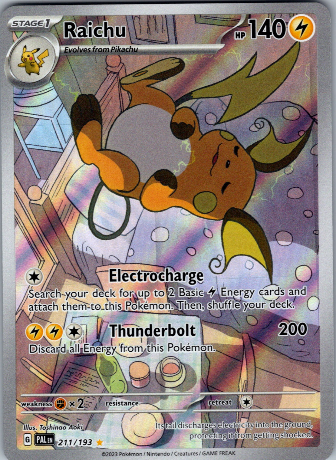 Raichu Illustration Rare SV02: Paldea Evolved 211/193 NM