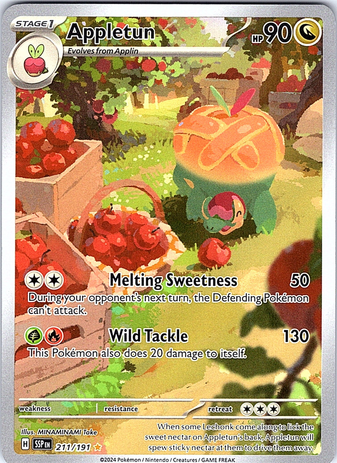 Appletun Illustration Rare SV08: Surging Sparks 211/191 NM