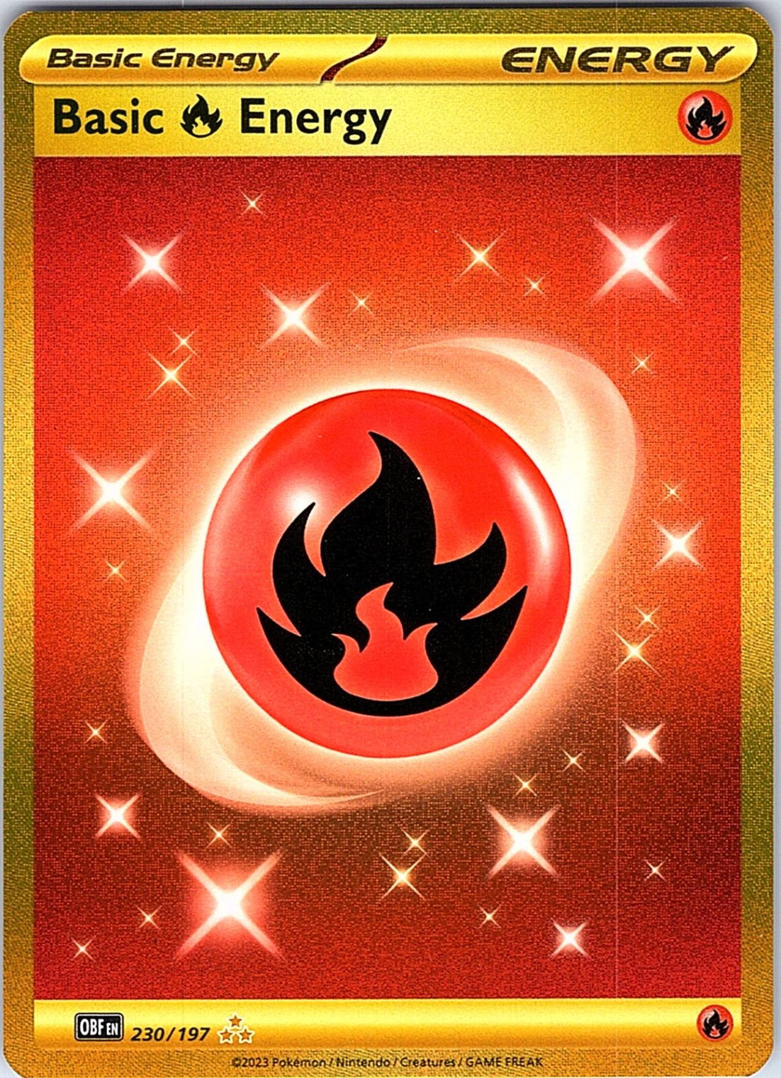 Basic Fire Energy Hyper Rare SV03: Obsidian Flames 230/197 NM