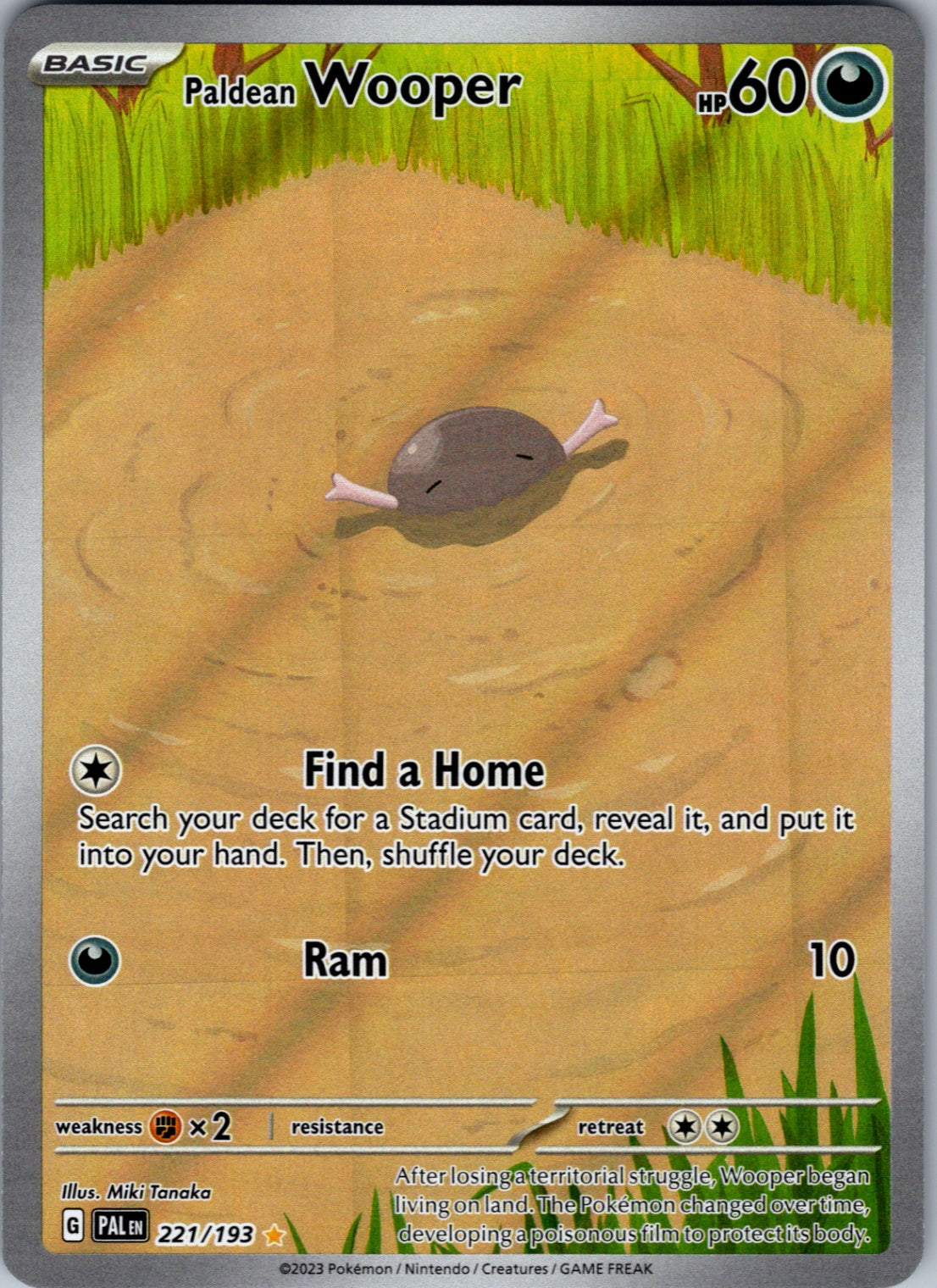 Paldean Wooper Illustration Rare SV02: Paldea Evolved 221/193 NM