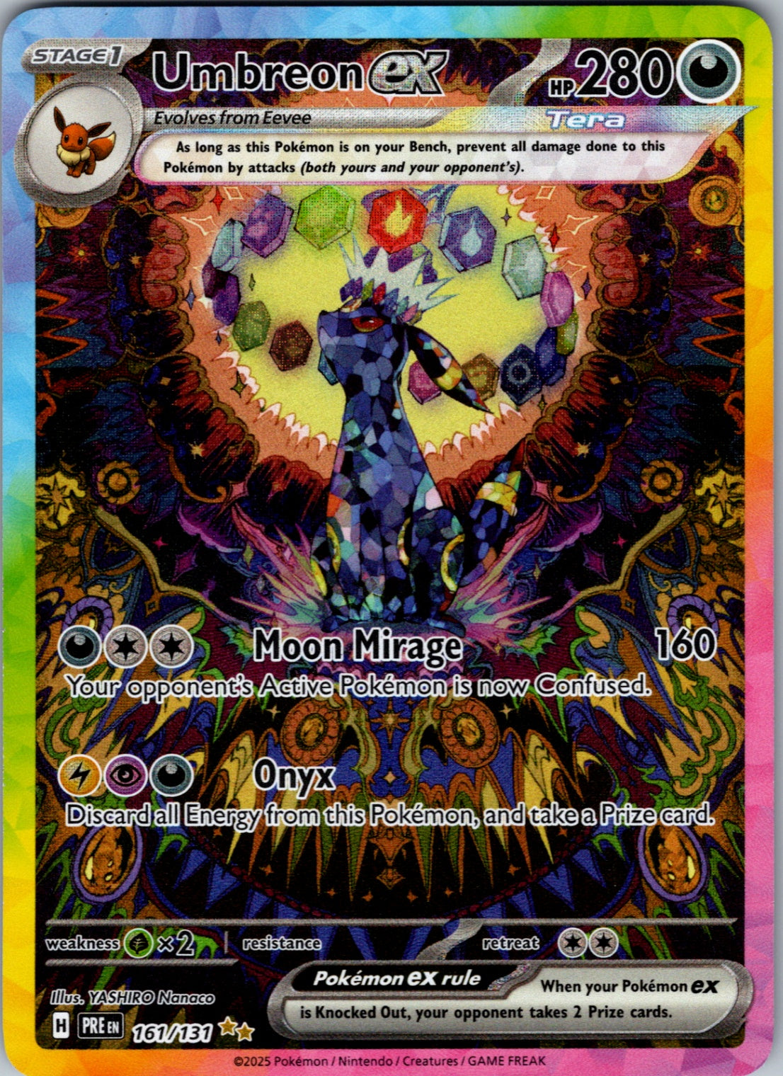 Umbreon ex Special Illustration Rare SV: Prismatic Evolutions 161/131 NM