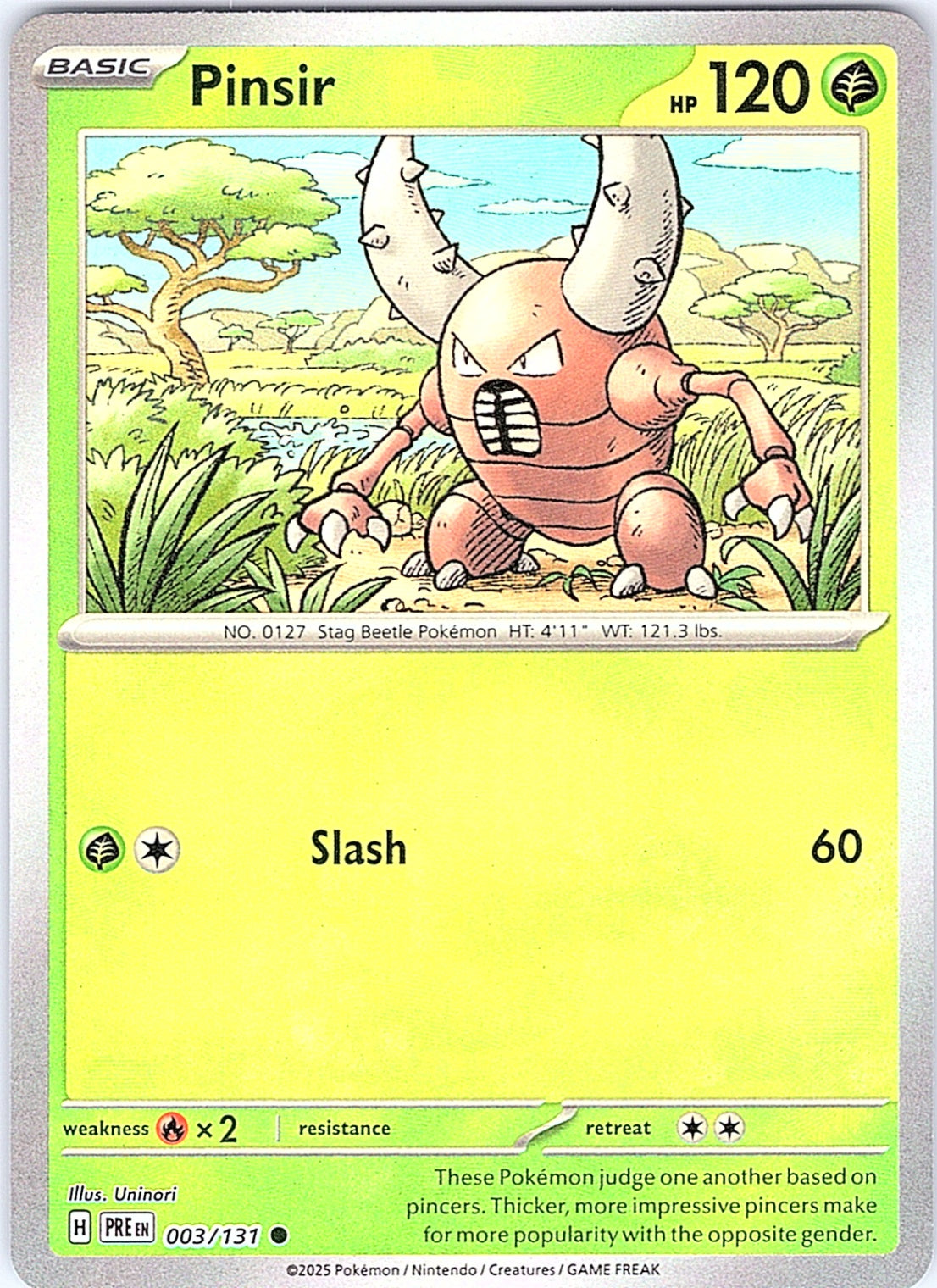 Pinsir (Poke Ball Pattern) Common SV: Prismatic Evolutions 003/131 NM