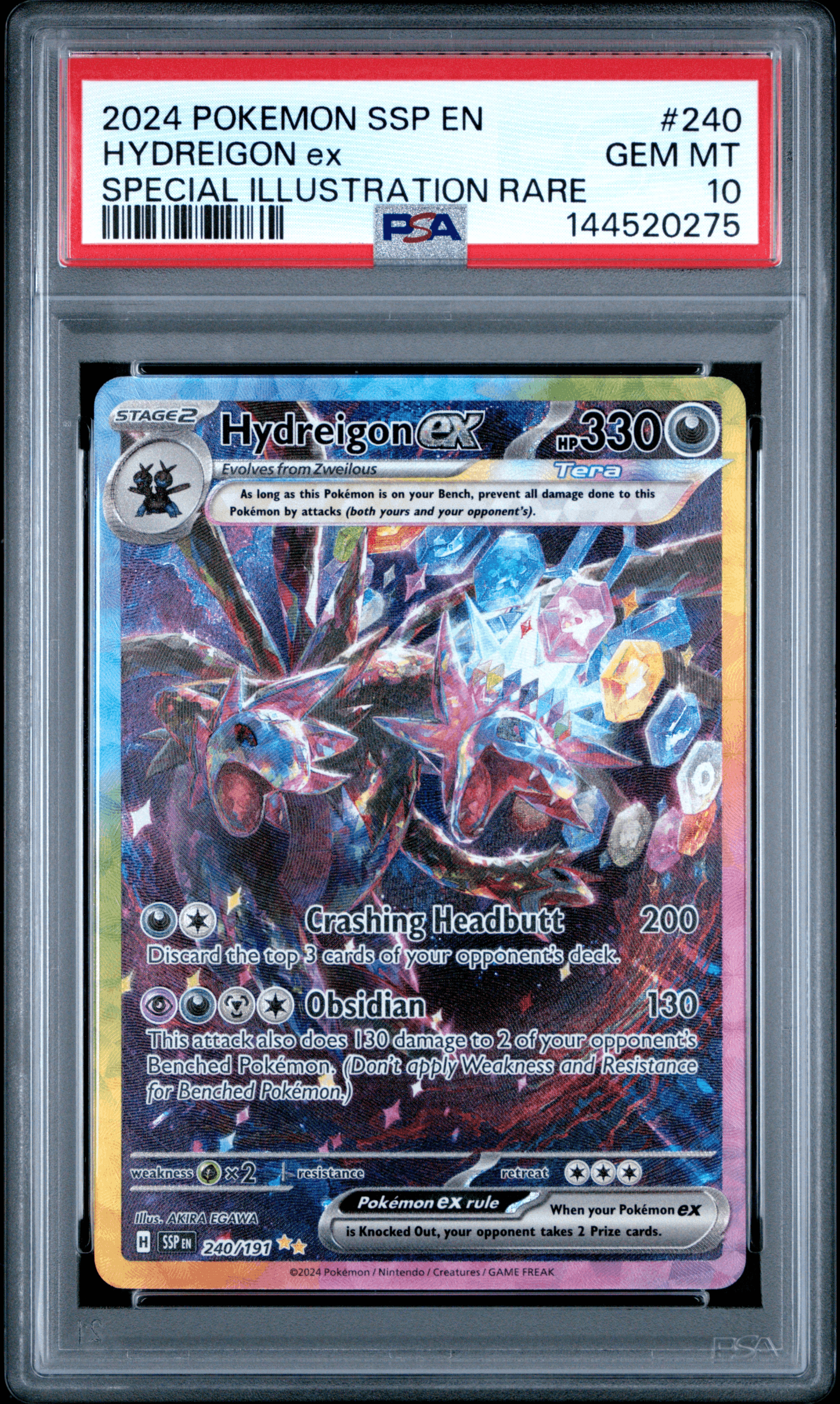 Hydreigon ex Special Illustration Rare 240/191 PSA 10