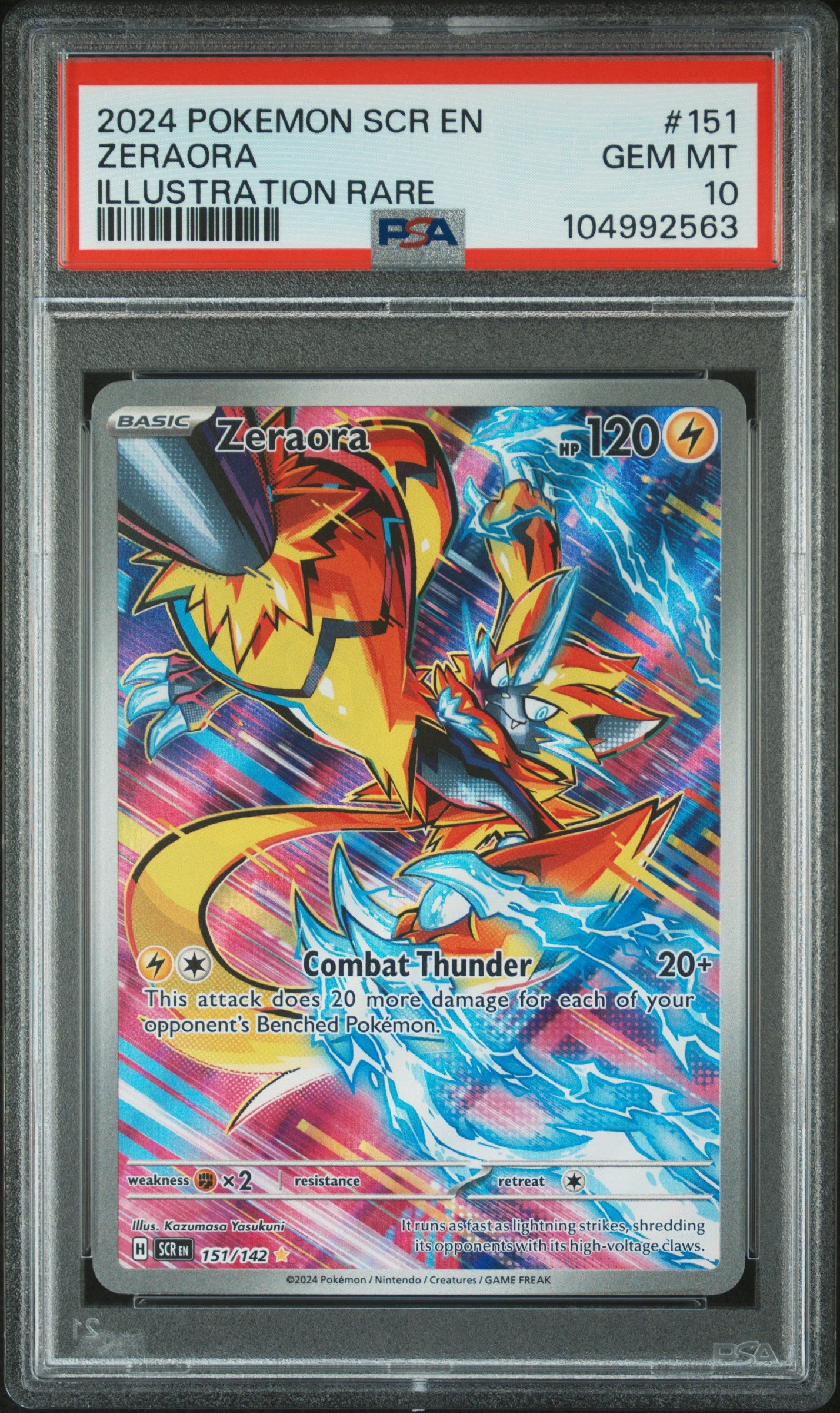 Zeraora Illustration Rare Pokemon Scr En-Stellar Crown 151 PSA 10