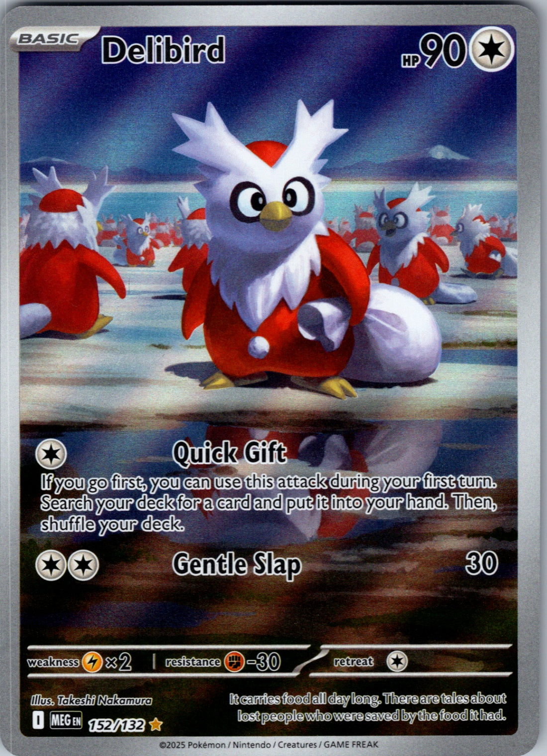Delibird Illustration Rare ME01: Mega Evolution 152/132 NM
