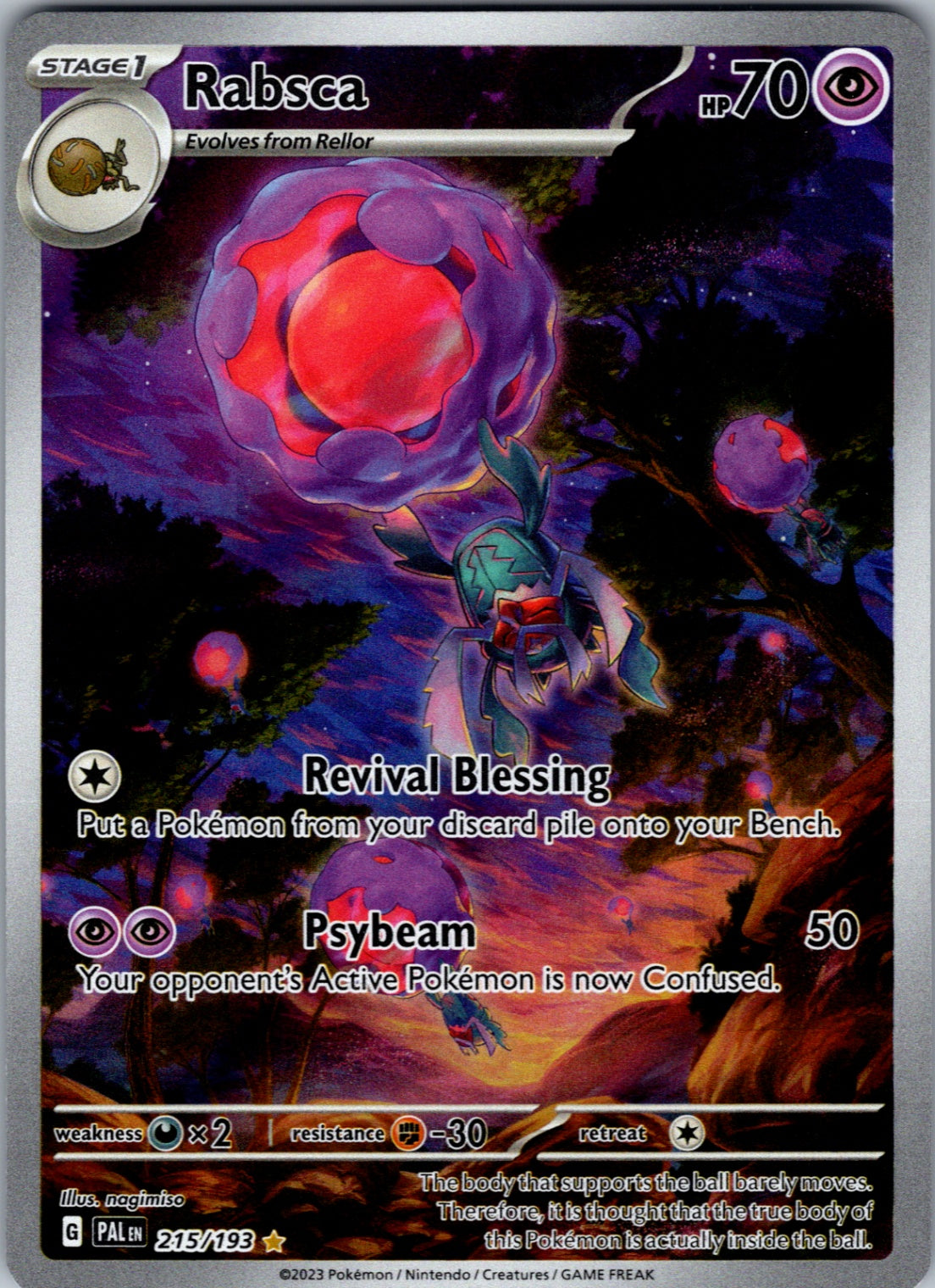 Rabsca Illustration Rare SV02: Paldea Evolved 215/193 NM