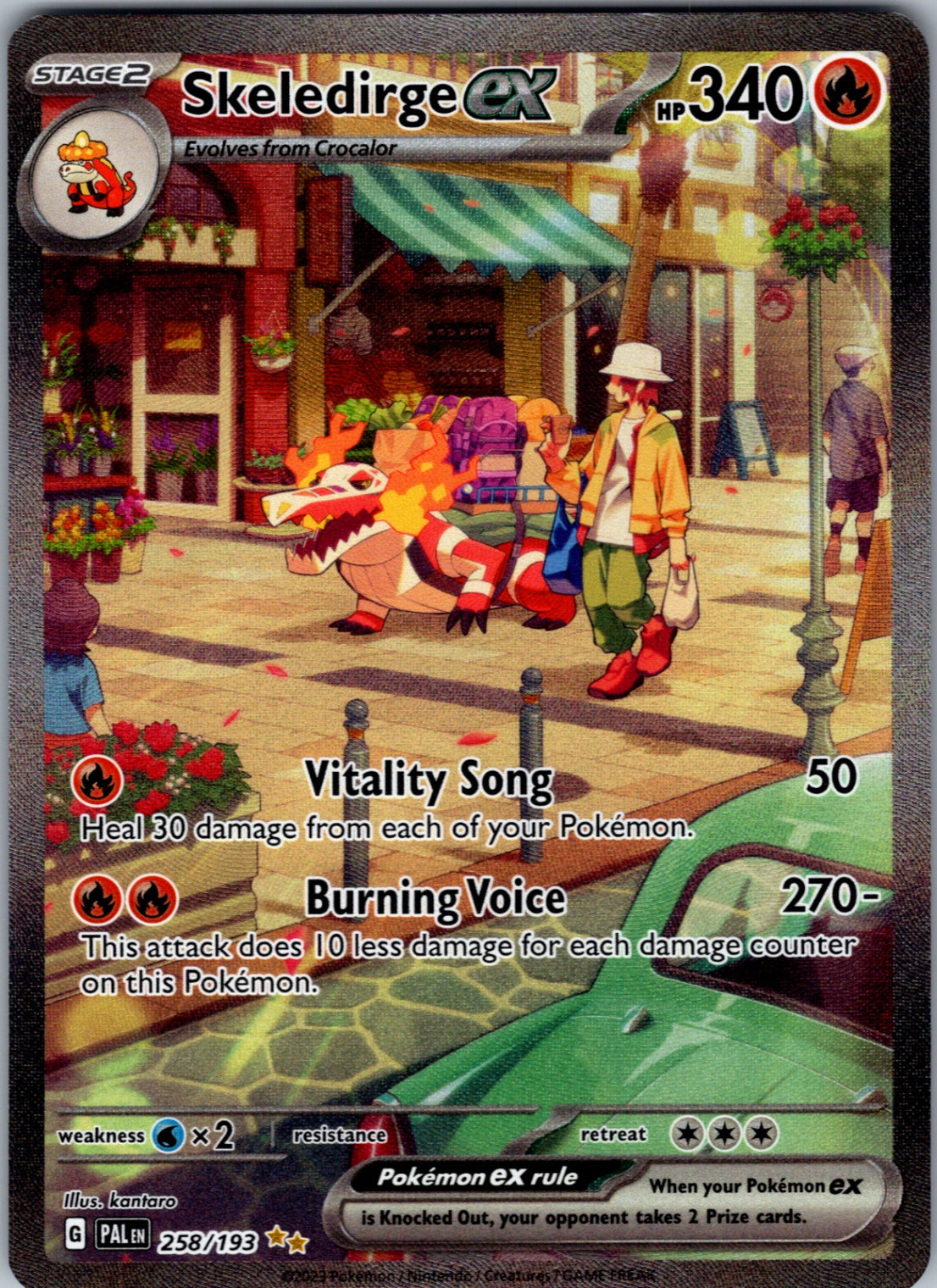 Skeledirge ex Special Illustration Rare SV02: Paldea Evolved 258/193 NM