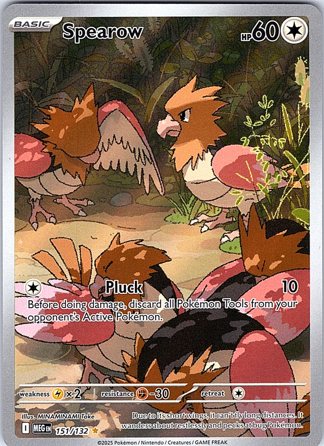 Spearow Illustration Rare ME01: Mega Evolution 151/132 NM