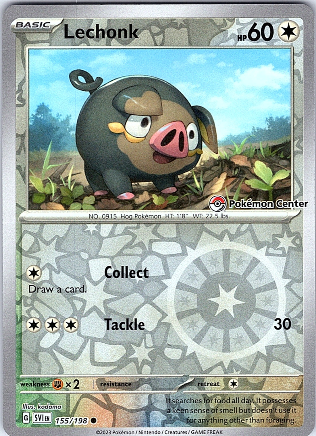Lechonk (Pokemon Center Exclusive) Common Miscellaneous Cards & Products 155/198 NM