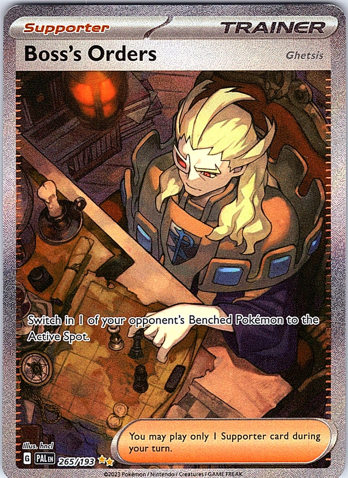 Boss's Orders Special Illustration Rare SV02: Paldea Evolved 265/193 NM