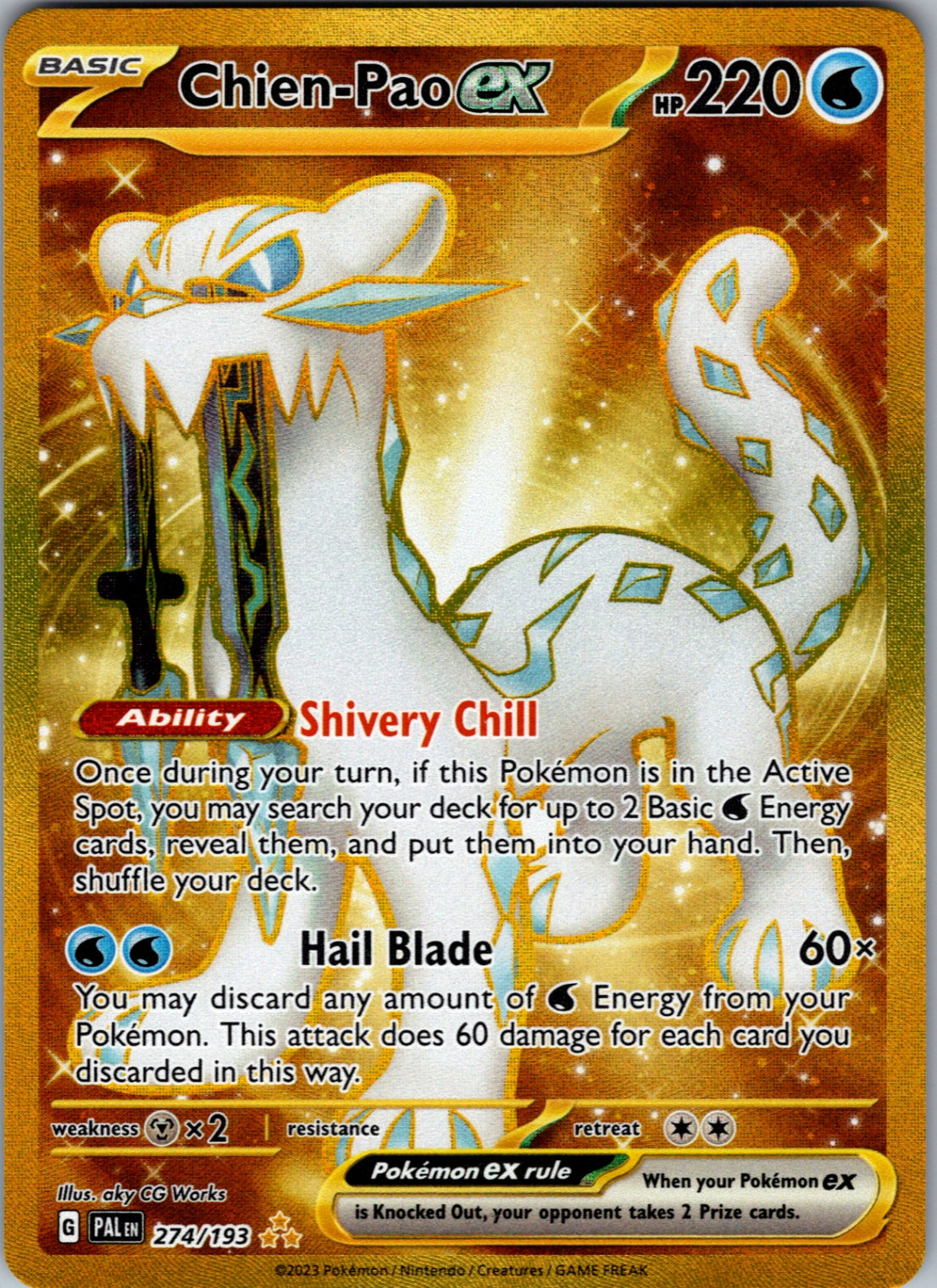 Chien-Pao ex Hyper Rare SV02: Paldea Evolved 274/193 NM