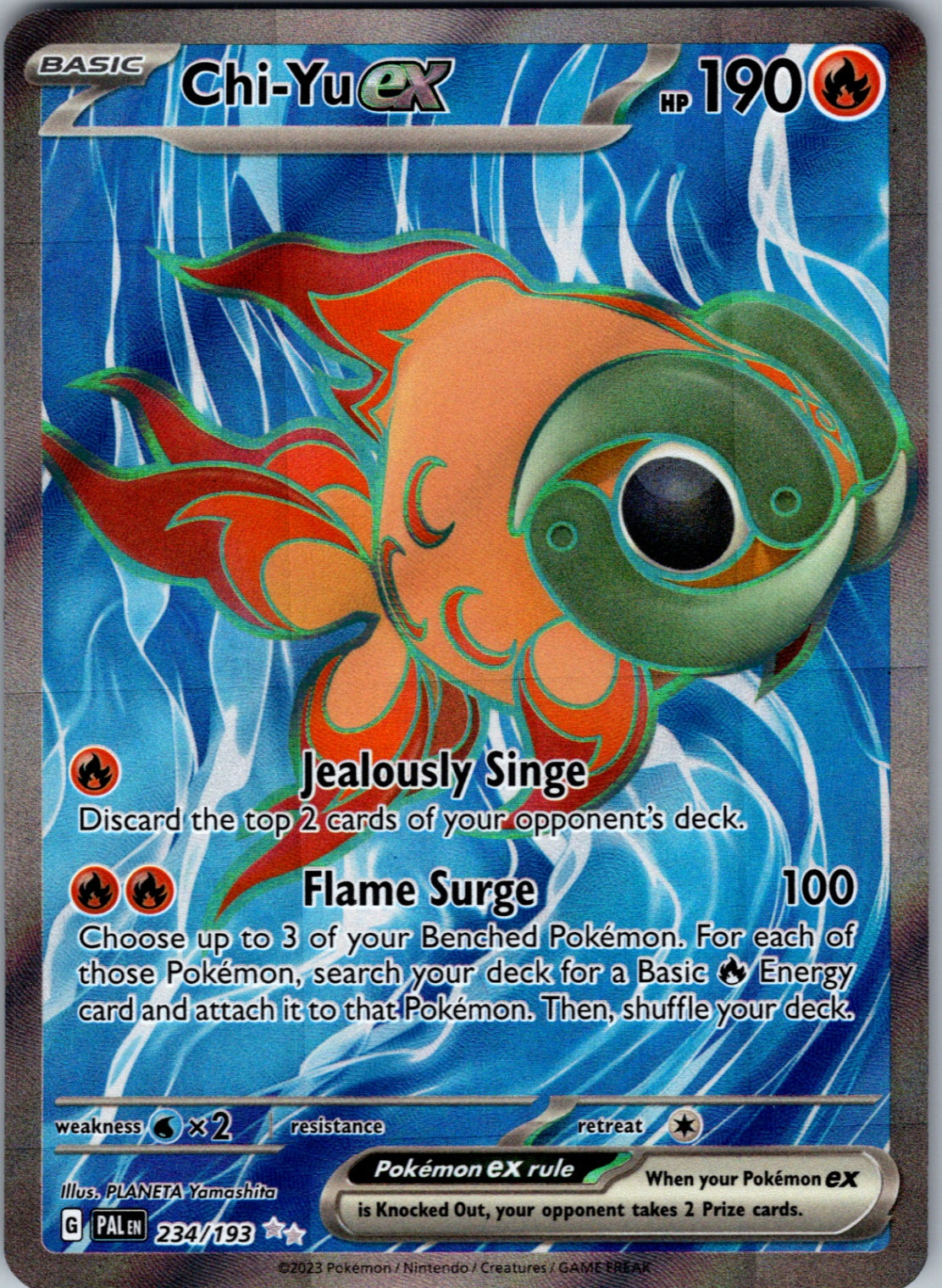 Chi-Yu ex Ultra Rare SV02: Paldea Evolved 234/193 NM