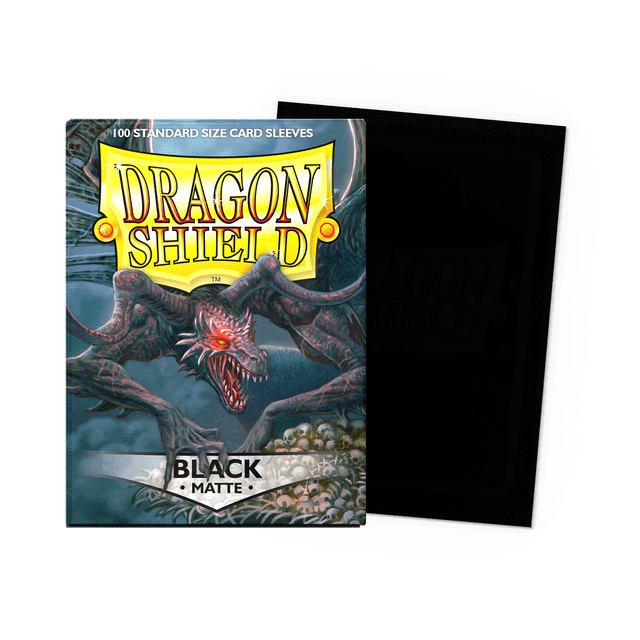 dragon shield card sleeve colors Dragon Shield Matte Black 100 Protective Sleeves