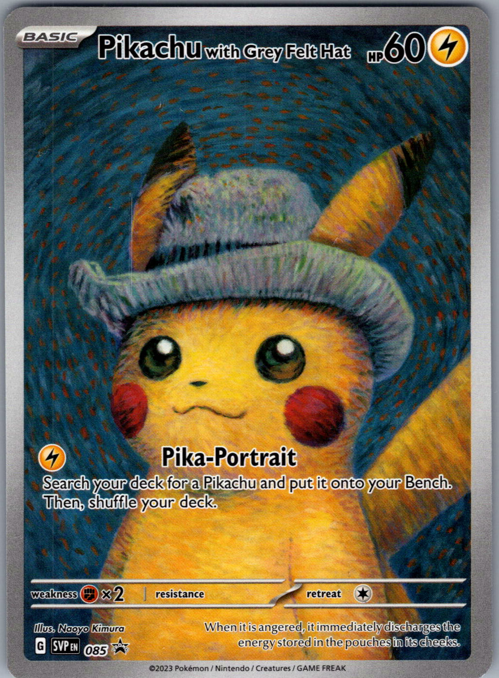 Pikachu with Grey Felt Hat