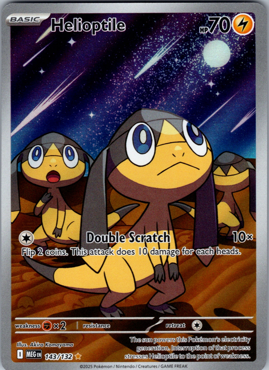 Helioptile Illustration Rare ME01: Mega Evolution 143/132 NM