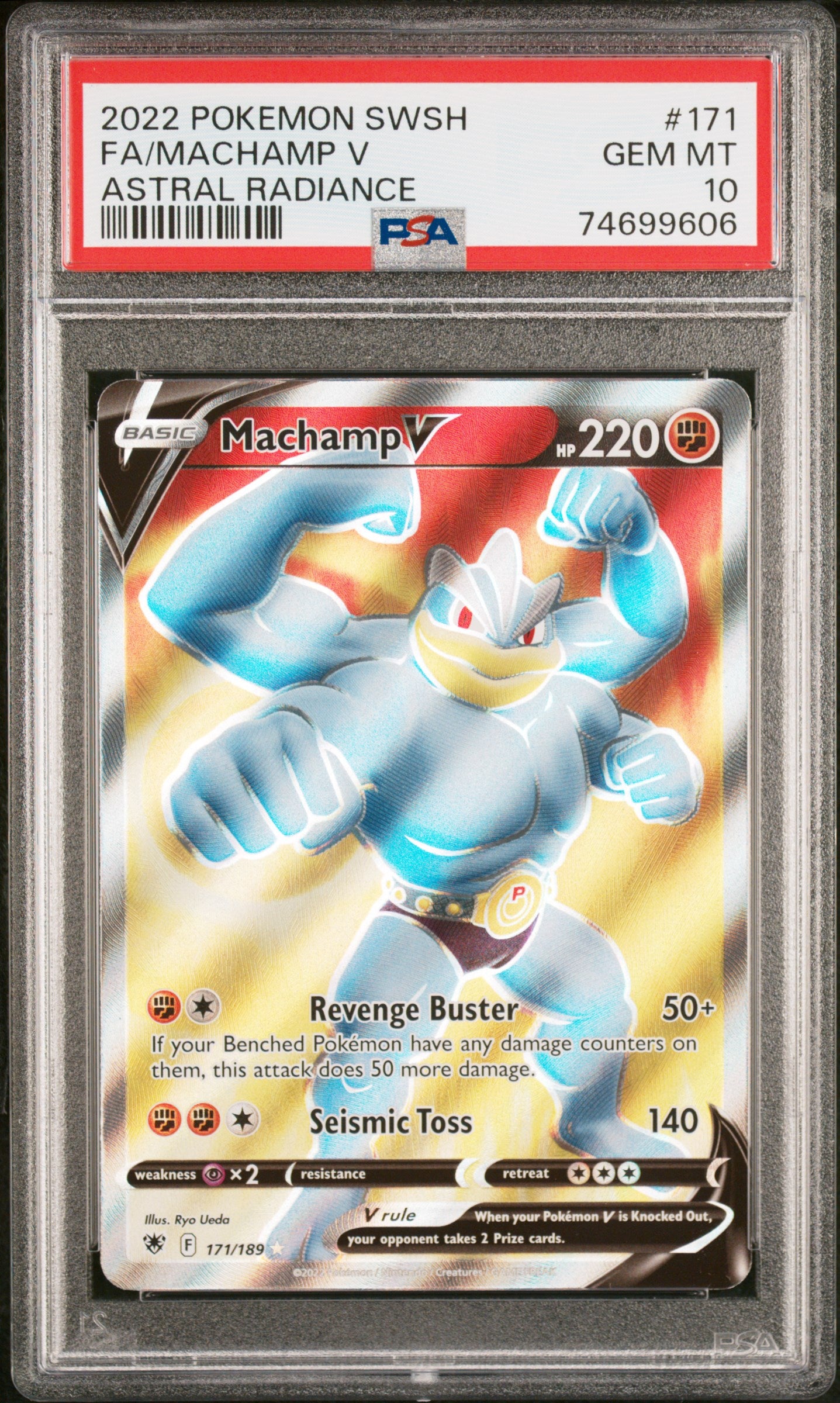 Fa/Machamp V Astral Radiance Pokemon Sword & Shield Astral Radiance 171 PSA 10