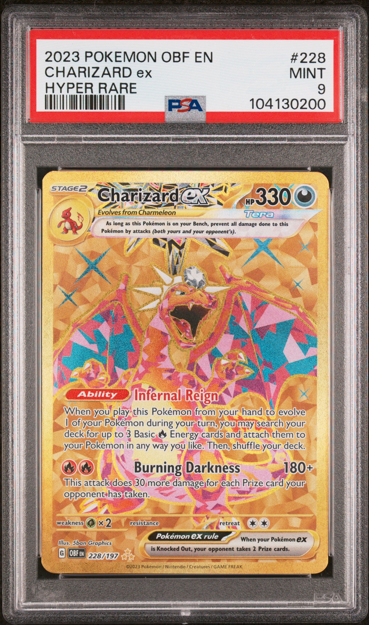 Charizard ex Hyper Rare 228/197 PSA 9