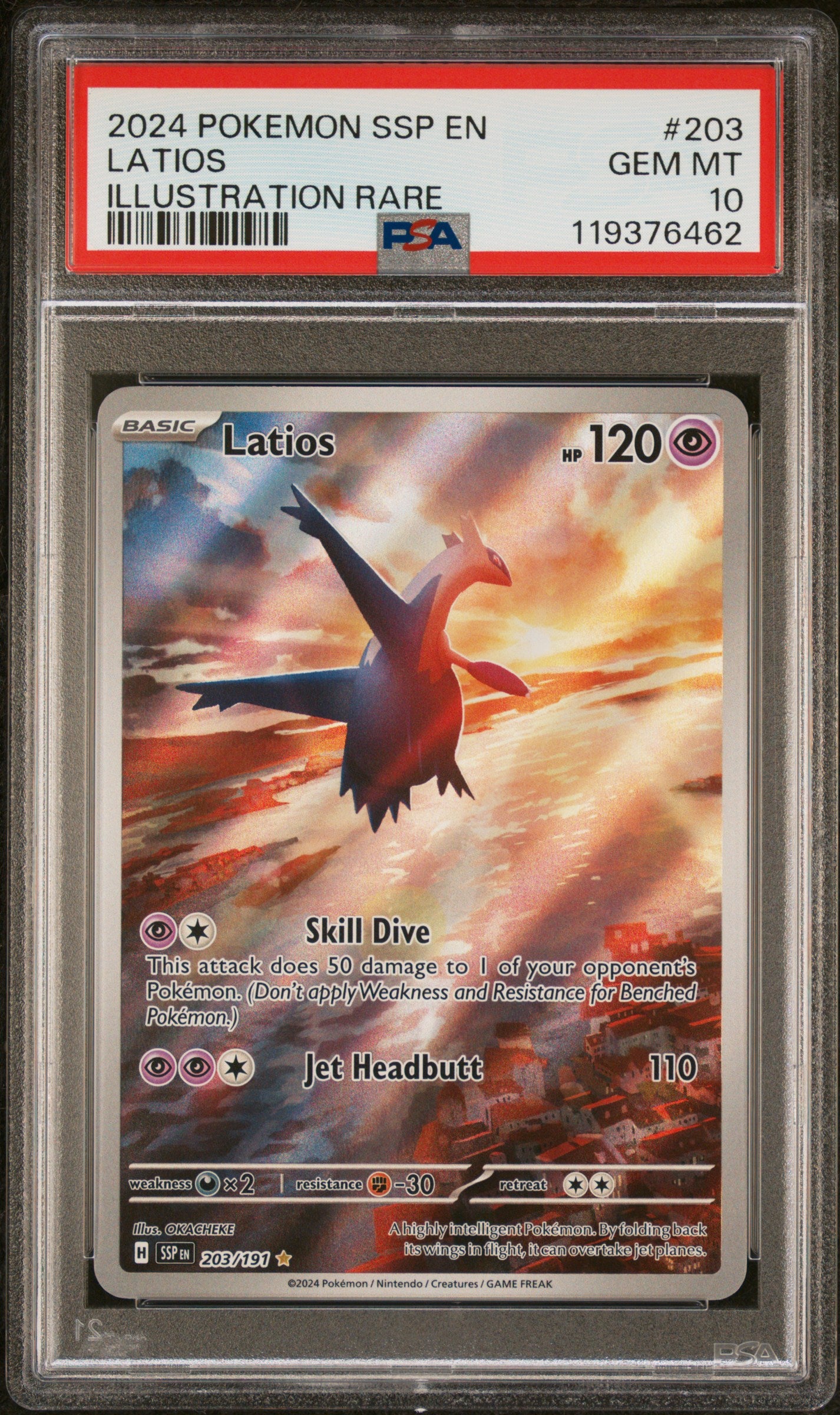 Latios Illustration Rare 203/191 PSA 10