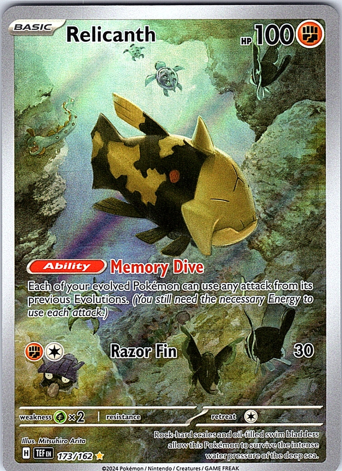 Relicanth Illustration Rare SV05: Temporal Forces 173/162 NM