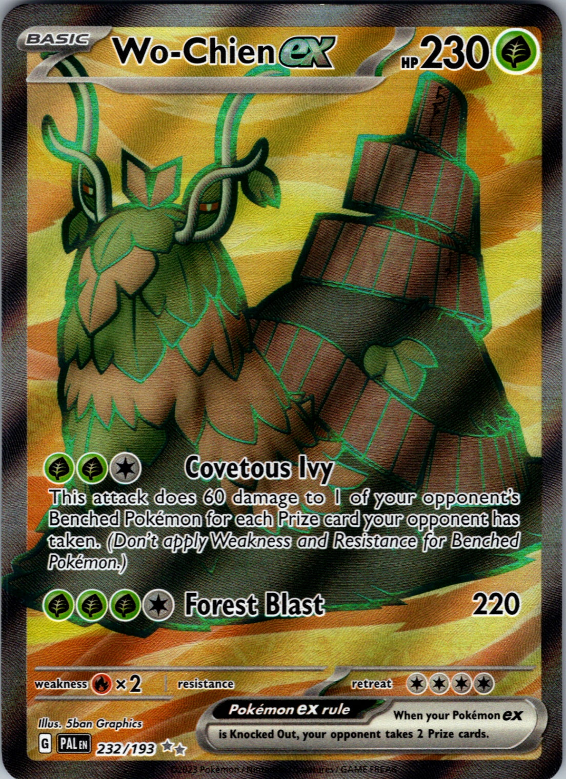 Wo-Chien ex - Ultra Rare SV02: Paldea Evolved 232/193 NM