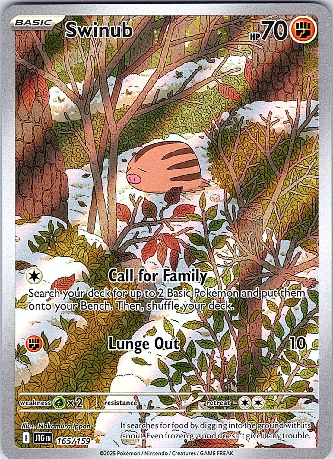 Swinub Illustration Rare SV09: Journey Together 165/159 NM