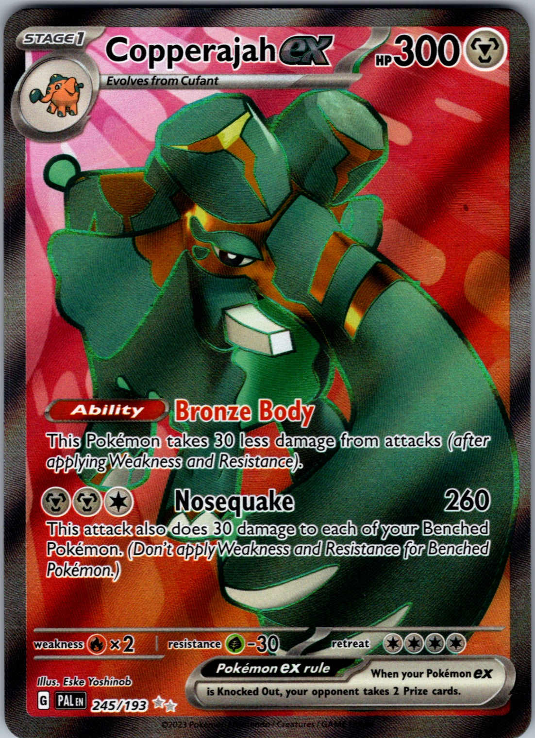 Copperajah ex Ultra Rare SV02: Paldea Evolved 245/193 NM