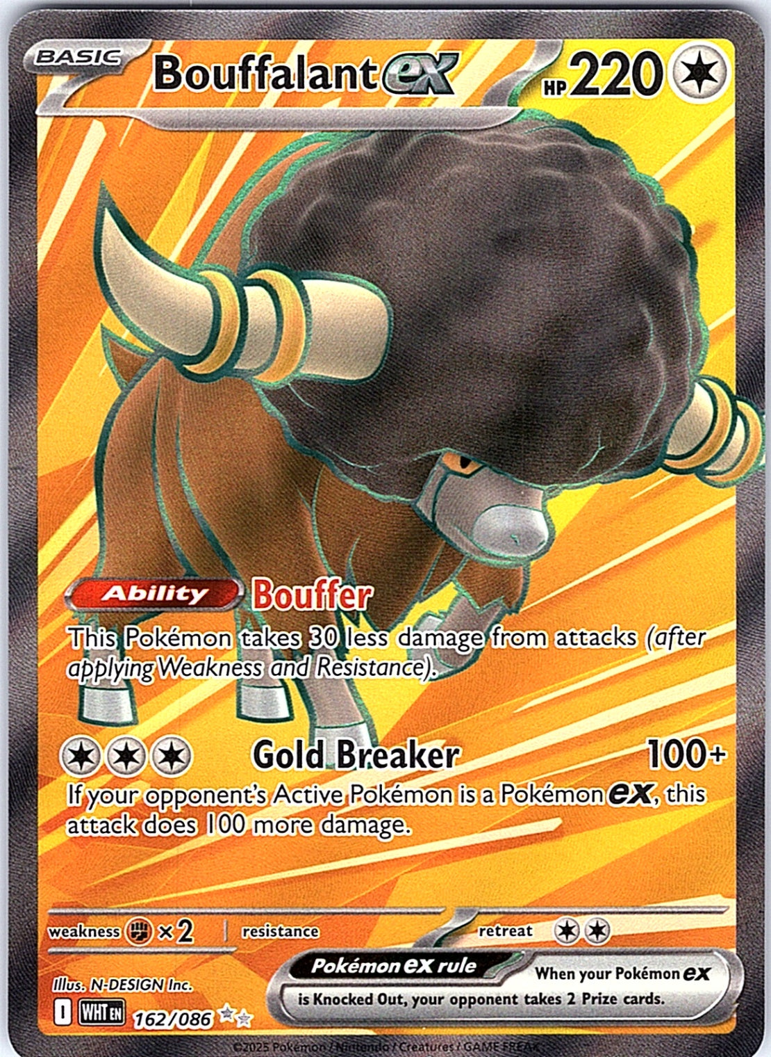 Bouffalant ex Ultra Rare SV: White Flare 162/086 NM