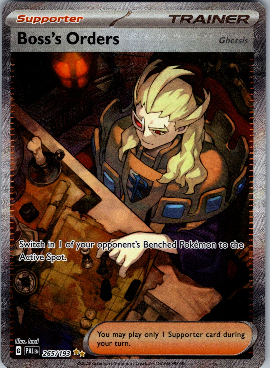 Boss's Orders Special Illustration Rare SV02: Paldea Evolved 265/193 NM