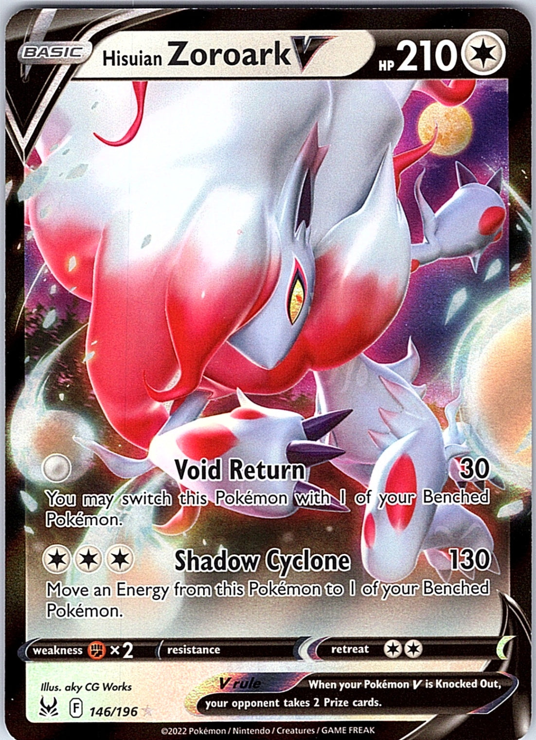 Hisuian Zoroark V Ultra Rare SWSH11: Lost Origin 146/196 NM