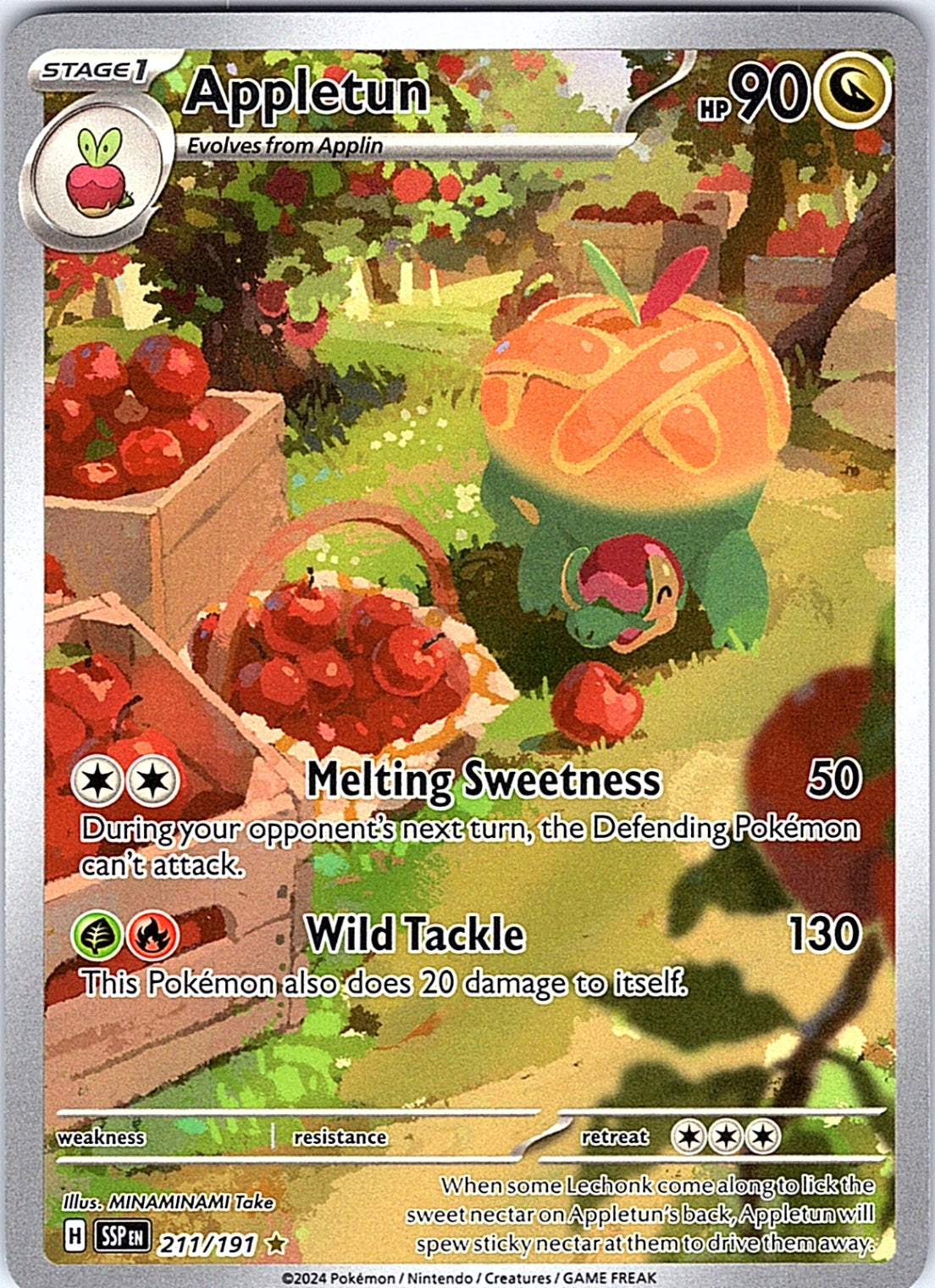 Appletun Illustration Rare SV08: Surging Sparks 211/191 NM