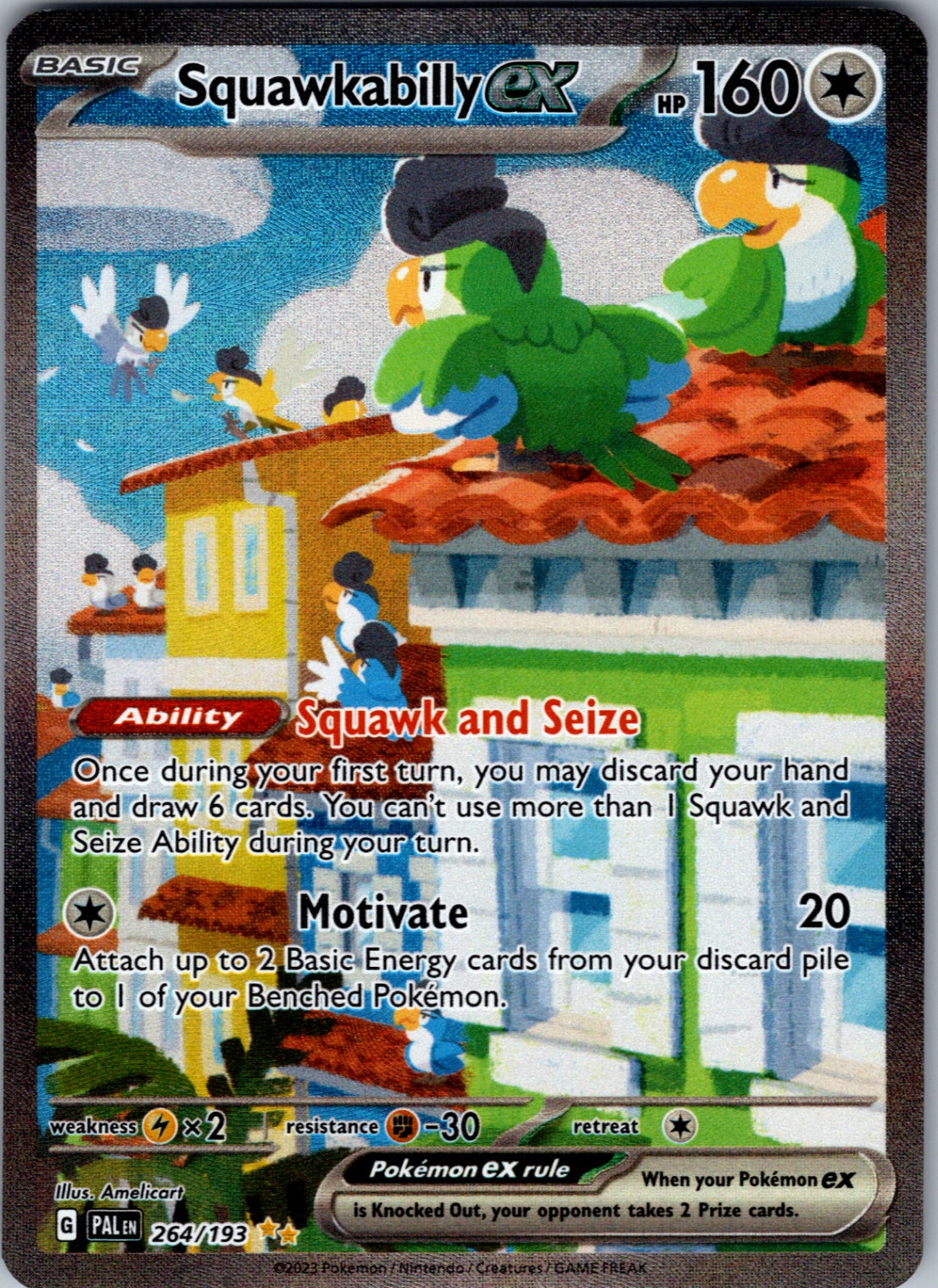Squawkabilly ex Special Illustration Rare SV02: Paldea Evolved 264/193 NM